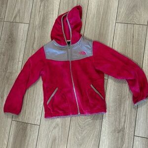 North face pink girls teddy bear jacket